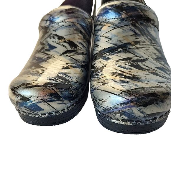 Dansko Professional Clog Patent Leather Criss Cross Multi EU Size 38 US 7.5 8 - Picture 3 of 9